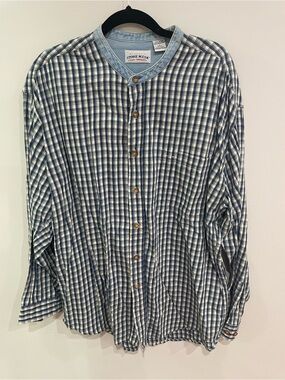 Vintage Stone Mesa Jean Company Button Up Shirt Womens Size L 42/44 Short Sleeve